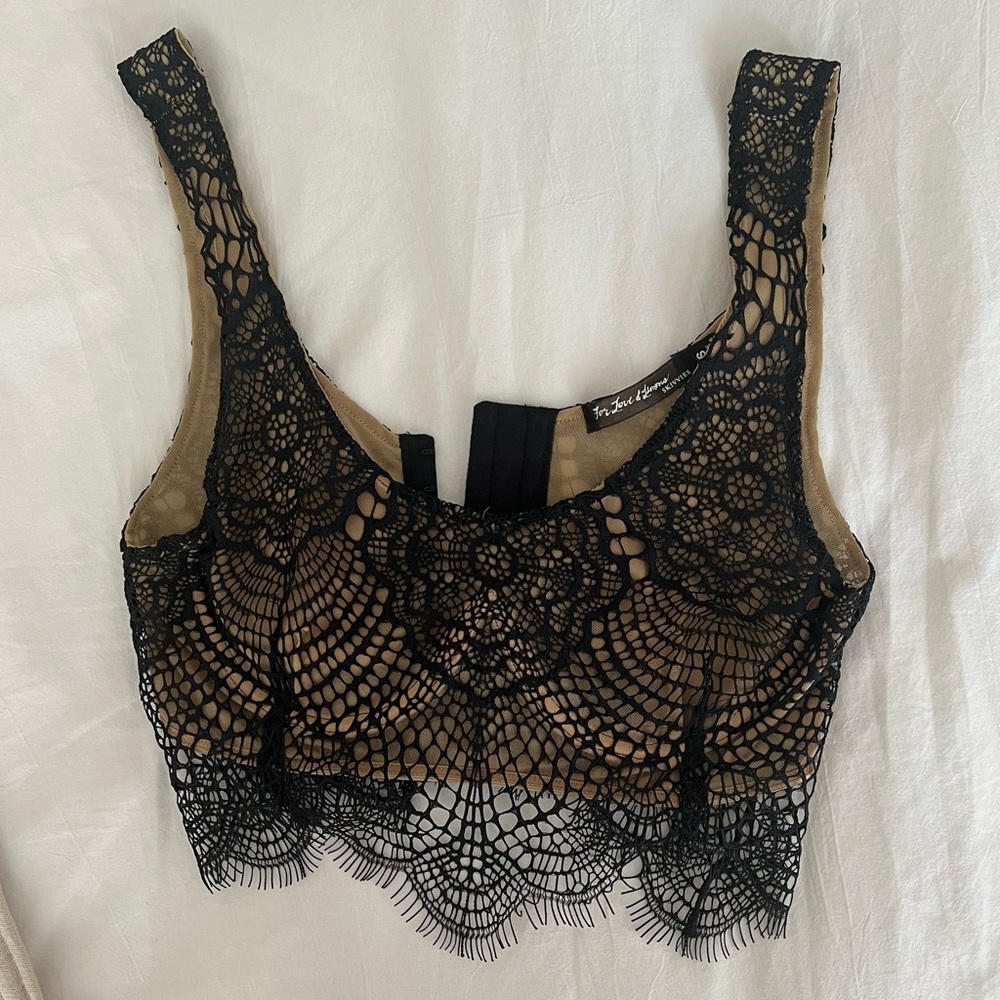 For Love and Lemons lace crop top / bralette
